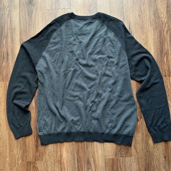 TED BAKER Topup Gray Striped Crew Neck Sweater Preppy Classic - Picture 4 of 11